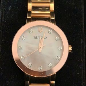 Bulova Rose Gold with diamond accents
